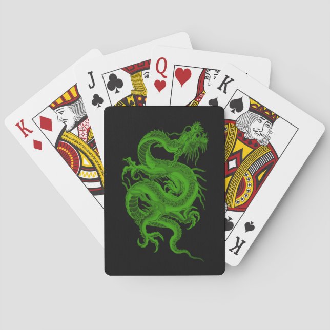 Cartas de juego del Draco Verde (Reverso)