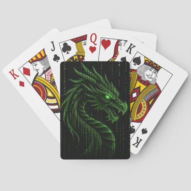 Cartas de juego del Dragón Esmeralda (Reverso)