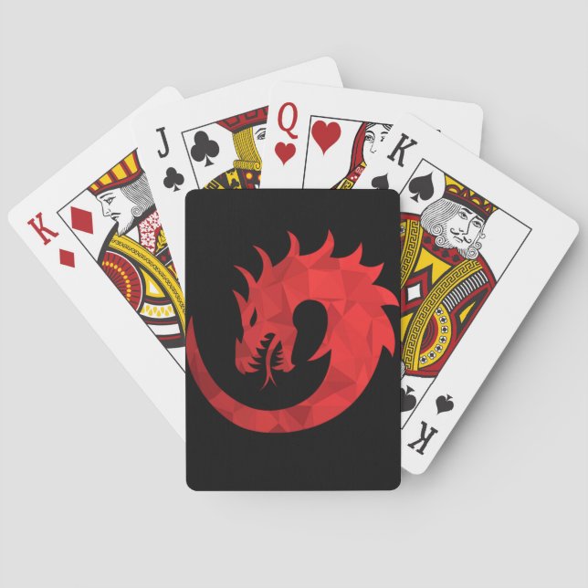 Cartas de juego del Dragón Rojo (Reverso)