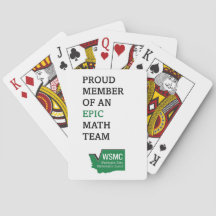 Cartas de juego del equipo de matemáticas épicas