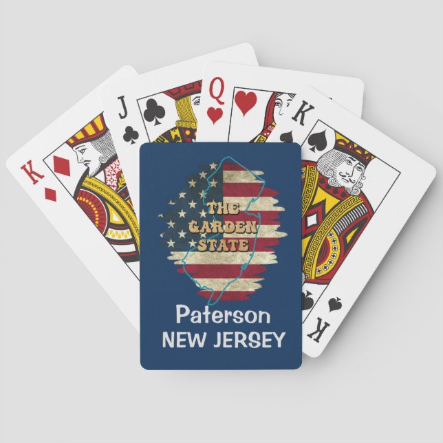 Cartas de juego del estado de Nueva Jersey del per (Reverso)