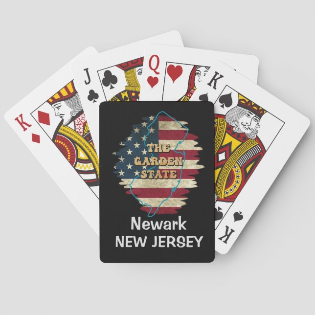 Cartas de juego del estado de Nueva Jersey del per (Reverso)