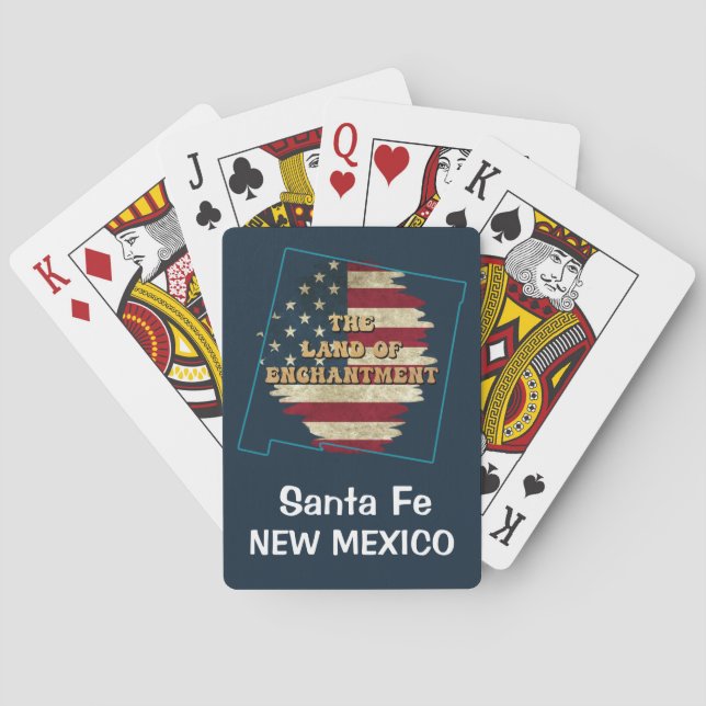 Cartas de juego del estado de Nuevo México del per (Reverso)