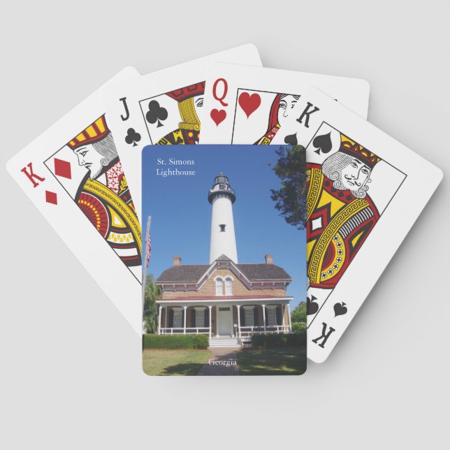 Cartas de juego del faro de St. Simons (Reverso)