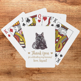 Cartas de juego del favorito de la boda del gato