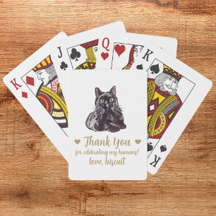 Cartas de juego del favorito de la boda del gato