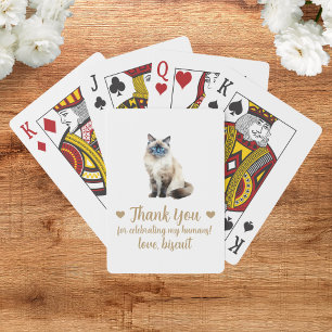 Cartas de juego del favorito de la boda del gato