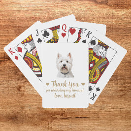 Cartas de juego del favorito de la boda del perro