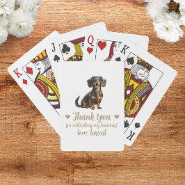 Cartas de juego del favorito de la boda del perro