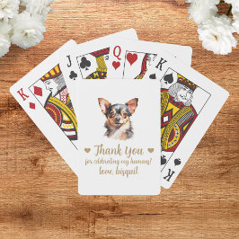 Cartas de juego del favorito de la boda del perro