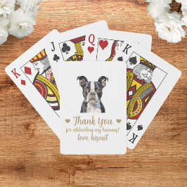 Cartas de juego del favorito de la boda del perro