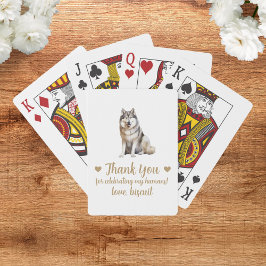 Cartas de juego del favorito de la boda del perro