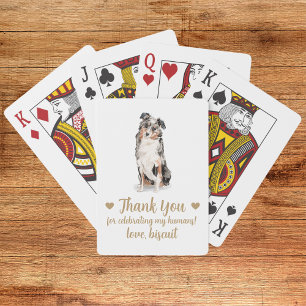 Cartas de juego del favorito de la boda del perro