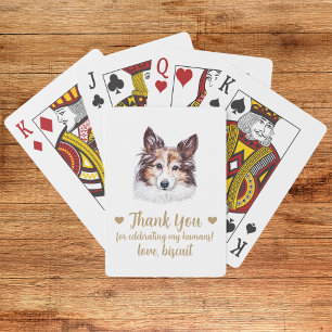 Cartas de juego del favorito de la boda del perro