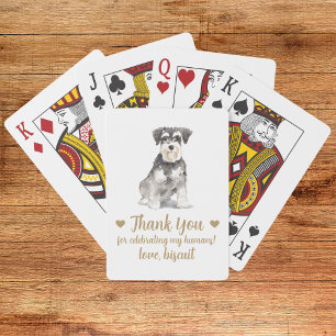 Cartas de juego del favorito de la boda del perro