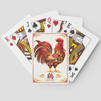 Cartas de juego del Gallo del Zodiaco Chino