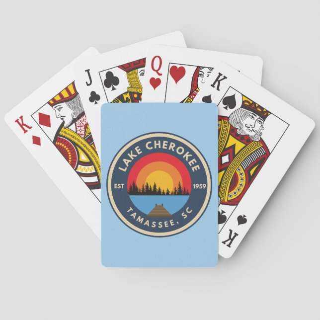 Cartas de juego del lago Cherokee (Reverso)