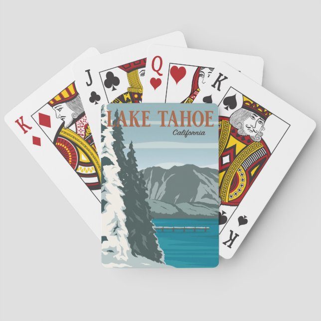 Cartas de juego del Lago Tahoe (Reverso)