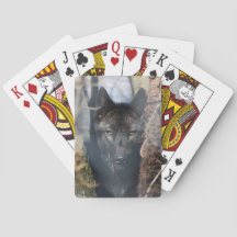 Cartas de juego del lobo negro
