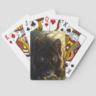 Cartas de juego del lobo negro