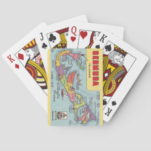 Cartas de juego del mapa de Bermudas