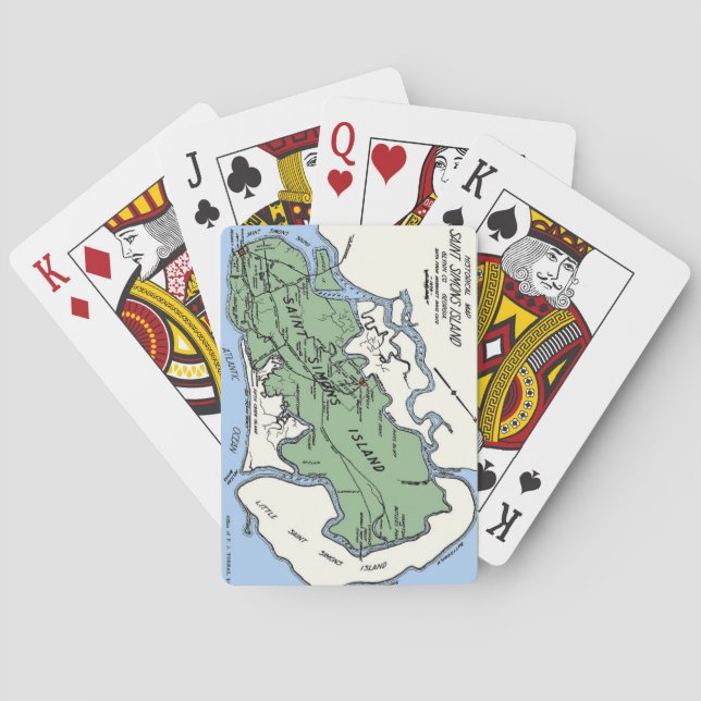 Cartas de juego del Mapa de la Isla de San Simón (Reverso)
