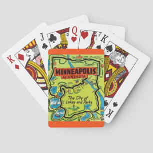 Cartas de juego del mapa de Minneapolis Minn