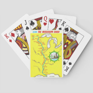 Cartas de juego del Mapa del Río Misisipi
