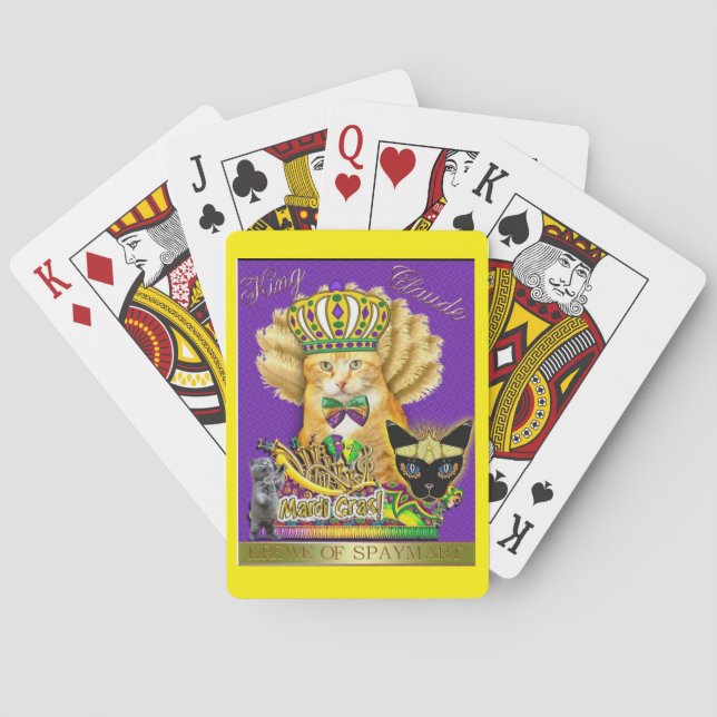 Cartas de juego del Mardi Gras Claude (Reverso)