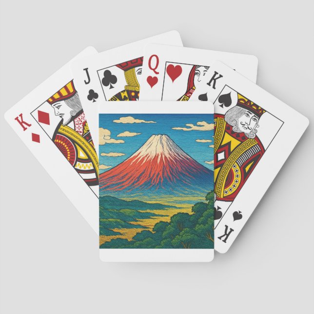 Cartas de juego del Monte Fuji (Reverso)