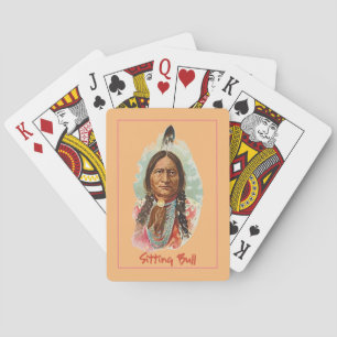 Cartas de juego del nativo americano jefe indio