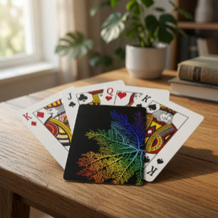 Cartas de juego del orgullo de las algas arcoiris