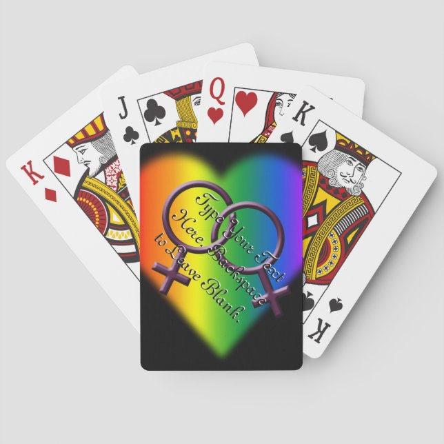 Cartas de juego del Orgullo Gay Tarjetas de amor a (Reverso)