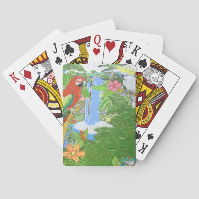 Cartas de juego del paraíso tropical (Reverso)