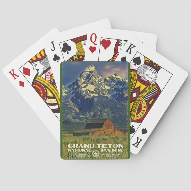 Cartas de juego del Parque Nacional de los Grandes (Reverso)