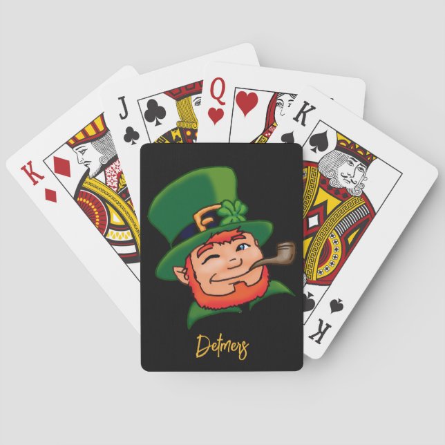 Cartas de juego del personalizado Leprechaun St. P (Reverso)