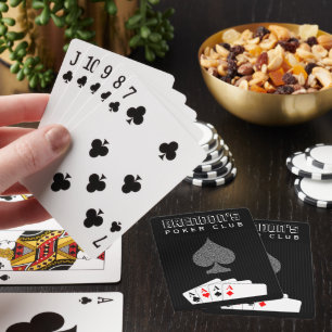 Cartas de juego del Pinstripe Suit Poker Club Casi