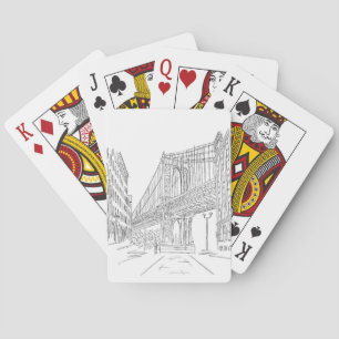 Cartas de juego del puente Manhattan de la ciudad 
