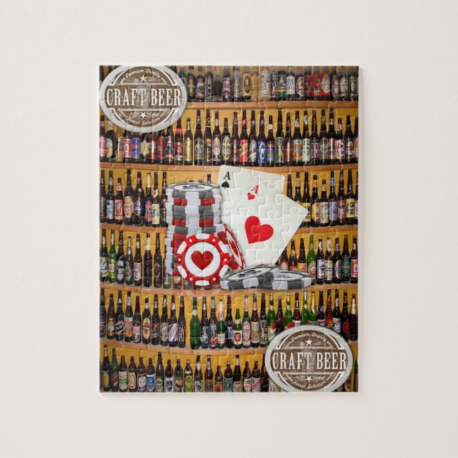 Cartas de juego del rompecabezas de Cerveza (Vertical)