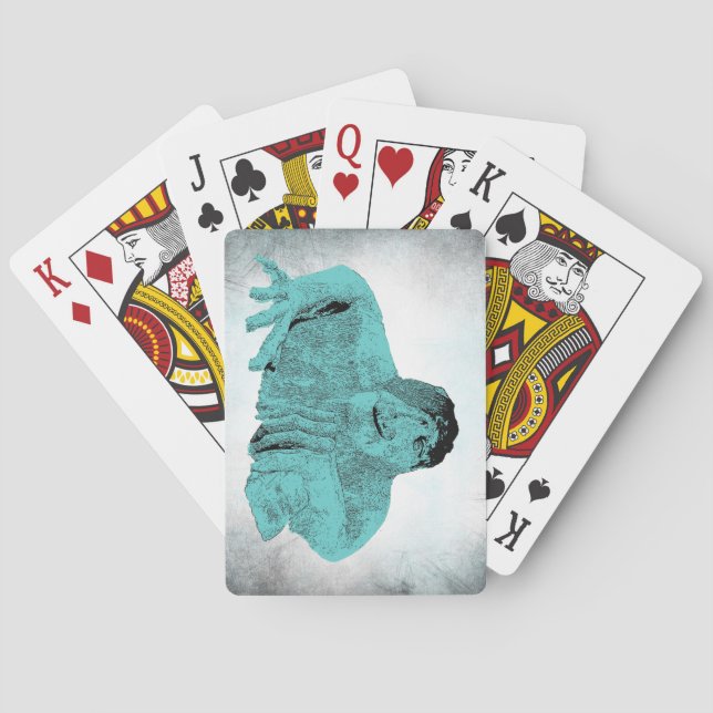 Cartas de juego del trol de Fremont de Seattle (Reverso)
