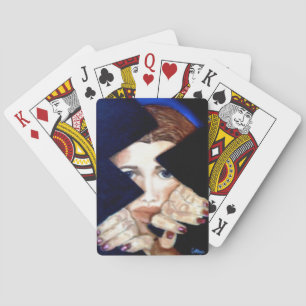 Cartas de juego diseñadas con arte por Esther Levy