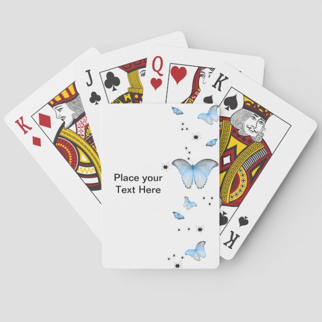 Cartas de juego diseñadas para mariposa (Reverso)