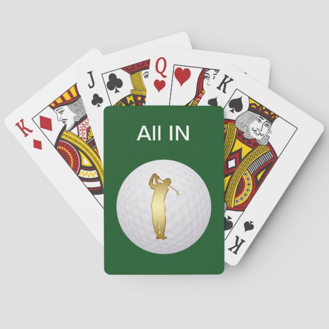 Cartas de juego divertidas del tema del golf (Reverso)