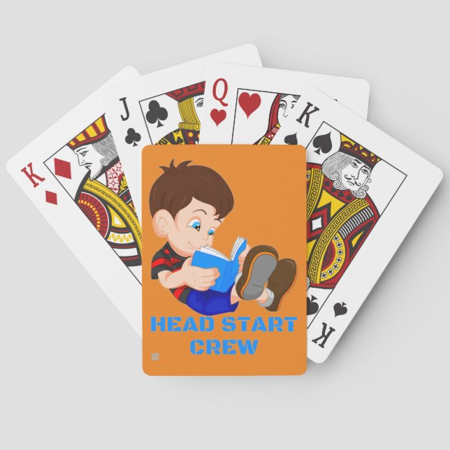 cartas de juego divertidas "HEAD START CREW" (Reverso)