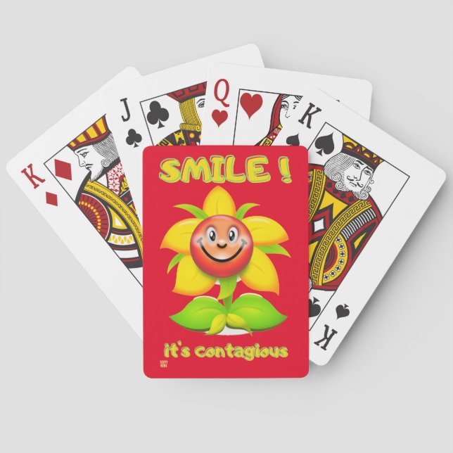 cartas de juego divertidas "SMILE" (Reverso)