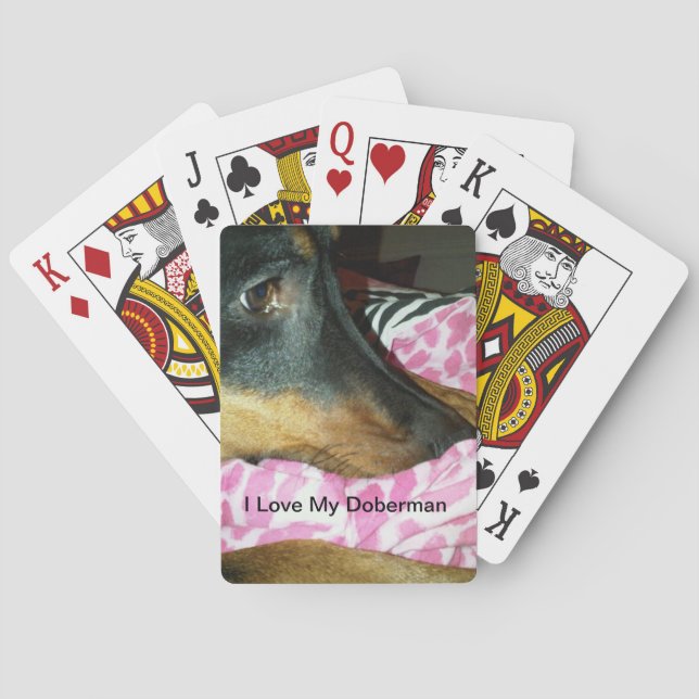 Cartas de juego Doberman (Reverso)