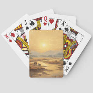 Cartas de juego Dunas de la puesta de sol del desi