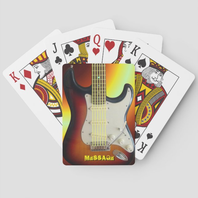 Cartas de juego Electric Guitar Art 1 (Reverso)