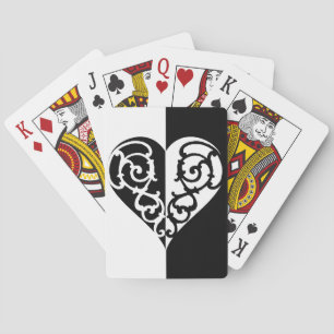 Cartas de juego en bicicleta con filigrana negra y