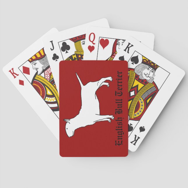 Cartas de juego en bicicleta de Bull Terrier en in (Reverso)